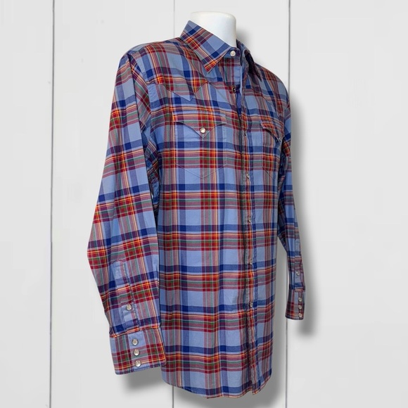 Daniel Cremieux Collection Plaid Western Snap Shirt Men’s Medium –Italian Fabric - Picture 3 of 14